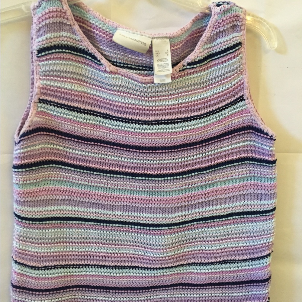 LIZ CLAIBORNE SIZE SMALL COTTON NYLON PURPLE TANK